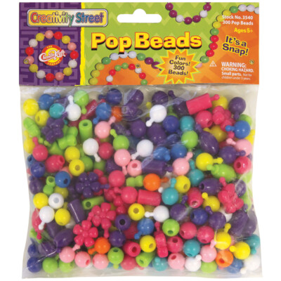 Creativity Street Pop Beads 300/Pkg-Assorted Shapes-image