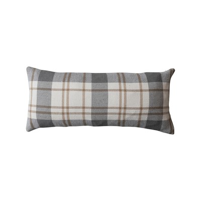 Brushed Cotton Flannel Lumbar Pillow, Multicolor Plaid-image