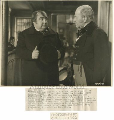 Francis Sullivan and Henry Stephenson in Oliver Twist antique photo-image