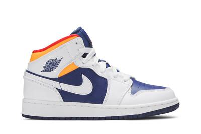 Air Jordan Air Jordan 1 Mid GS 'White Deep Royal Blue' 554725-131-image