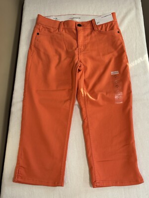 Liz Claiborne Capri Mid Rise Pants Women's Size 6 Coral-image