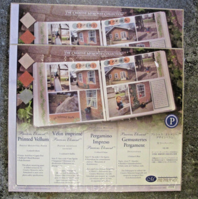 Lot 2 Creative Memories Printed Vellum Photo Mounting Paper 10x12 -6 sheets,3 co-image