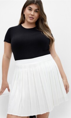 City Chic Ladies Joss Skirt Skort size 20 Large Colour White-image
