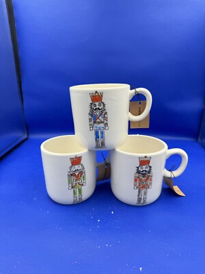 Creative Co-Op Christmas Nutcracker Mugs Set of Three-image