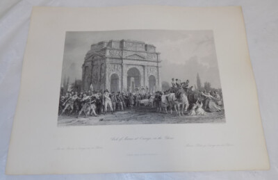 mid-1800s Antique Print///ARCH OF MARIUS AT ORANGE, ON THE RHONE-image