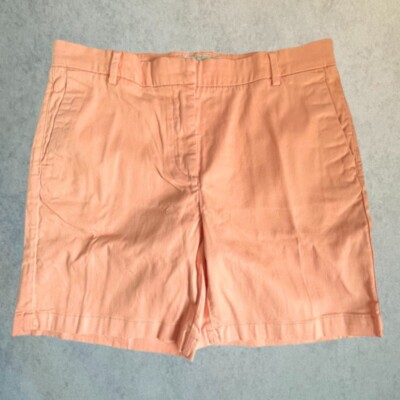 NEW Chino Shorts Women's Size 32 Orange/Pink Mid Rise Stretch Shorts (tag 30)-image