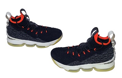 Size 6.5 (GS) - Nike LeBron 16 Mid Fresh Bred Black/White/Orange -image