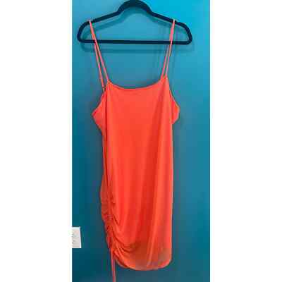 2X Orange Spaghetti Strap Dress-image