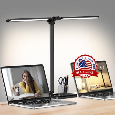 Lampara De Mesa Lampara LED Escritorio Ajustable Intensidad Oficina Casa USB New-image