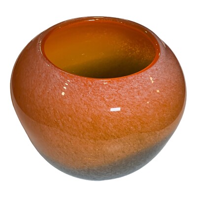 Art Glass Bubble Vase Mid Century in Excellent Used Condition-image
