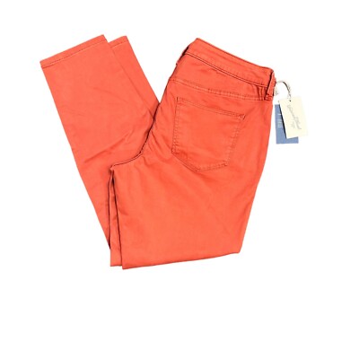 NWT Universal Thread 12/31R Orange Skinny Jeans Button Fly Mid Rise Smoothing-image