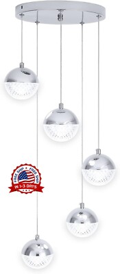 Lampara Para Techo 5 Luces Modernas Iluminacion De Pista LED Casa Mesa Colgantes-image
