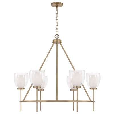 Capital Lighting 455961AD Joss - 6 Light Chandelier-31 Inch Tall and 34.5 Inch-image