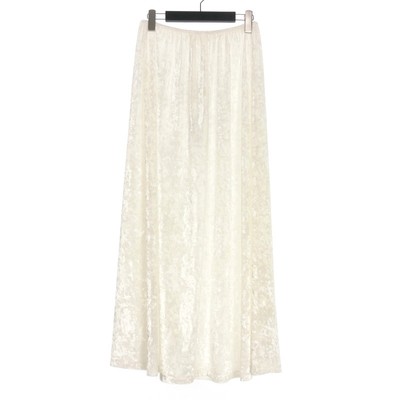 John Lawrence Sullivan Velour Jersey Gather Skirt S White 23AW 2D017-0623-09-image