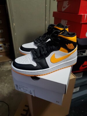 Size 8.5 - Air Jordan 1 SE Mid White Laser Orange W-image