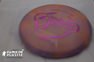 Discraft Ledgestone 2021 Z SWIRL HAWK Disc Golf 177 Mid-Range Lt Orange Fuchsia-image