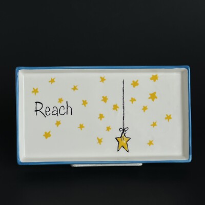 Creative Co-op Tawnya Norton Reach For The Stars Rectangular Appetizer Plate-image