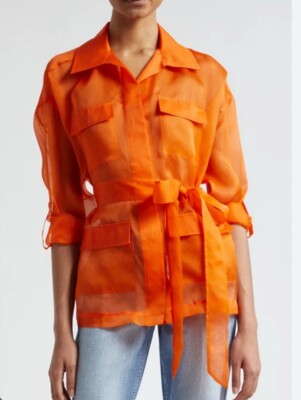 Colson Safari Jacket Pop Orange Sz 4-image