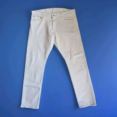 Polo Ralph Lauren Jeans Mens 38x32 White Sullivan Slim Stretch Fit Denim NWOT-image