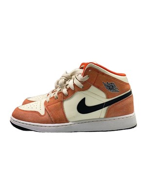 Nike High Top Sneakers AIR JORDAN 1 MID SE 24cm Orange Used-image