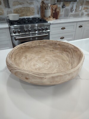 Creative Co-op DA5751 Handmade Decorative Paulownia Wood Bowl, Natural Beauty -image