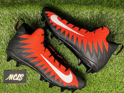 Nike Alpha Menace Pro Mid TD WD Blk/Orange Size 15 OSU Beavers Promo Cleats-image