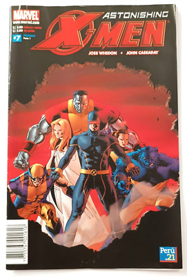 Comic Astonishing X-MEN #7 Dangerous Pt. 1 Marvel Printed Peru 2005 Joss Whedon-image