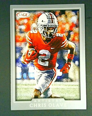 #ART-CO Chris Olave 2022 Sage Low Series SILVER Artistry Ohio State Buckeyes-image