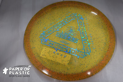Discraft Ledgestone 2022 CRYZTAL BUZZZ Disc Golf 177 G Mid-Range Orange Flowers-image