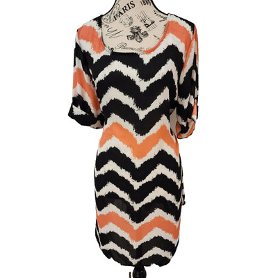 BELLINO orange polyester dress- size 1X-image