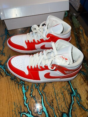 Size 8.5 Women’s, 7 Men’s Jordan 1 Mid Red Habanero - BQ6472-116-image