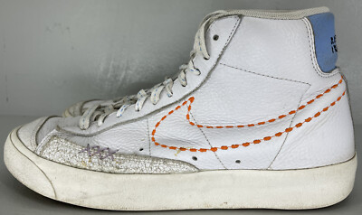 Womens Nike W Blazer Mid ‘77 DX2350-100 Shoes Color White Orange Lilac Size 10-image