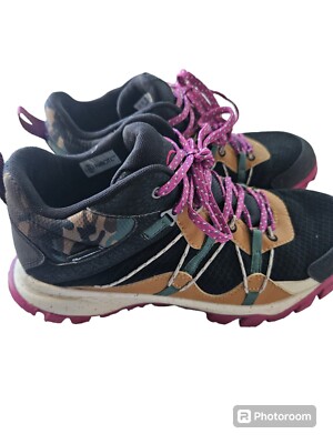 Timberland Mid F L Boots Womens Sz 8.5 Brown Orange Hiking Booties -image