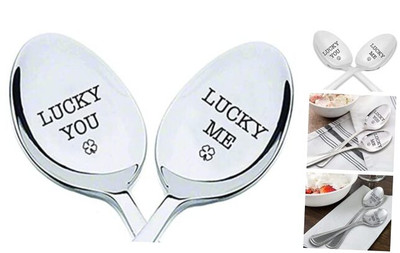 Lucky You Lucky Me Spoon St Patrick's Day Gift Holiday Gifts Creative Irish -image