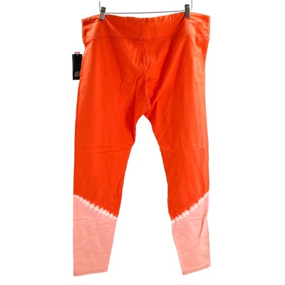 WILD FABLE 2X plus orange pink tie dye cotton leggings mid rise legging NWT B39-image