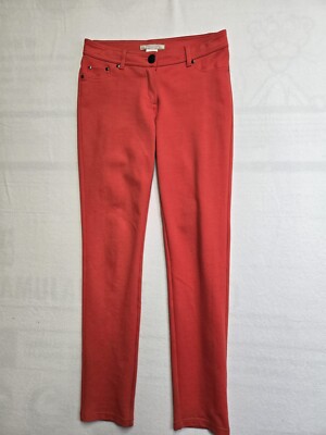 ROMEO & JULIET WOMENS RED/ORANGE KNIT MID RISE KNIT JEANS IN MEDIUM-image