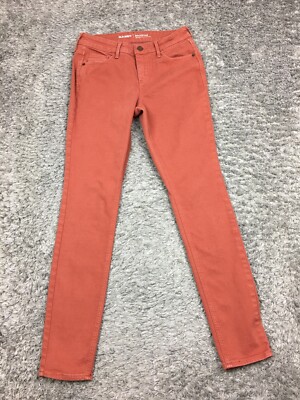 Old Navy Rockstar Skinny Jeans Womens Size 2 Orange / Brown Denim Mid Rise-image