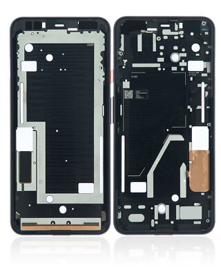 Replacement Mid-Frame Compatible For Google Pixel 4XL (Orange Power Button)-image