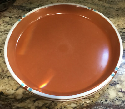 TWO(2) DANSK INTERNATIONAL JAPAN MESA TERRACOTTA DINNER PLATES 10 3/8”D EX COND-image