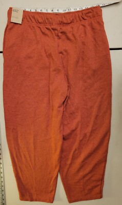Nike Essential Swoosh Sweat Pant Women Large L Orange Sunrise Loose Fit Mid Rise-image
