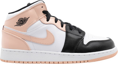 Size 5 - Jordan Air 1 Mid GS White/Black/Crimson Tint-image