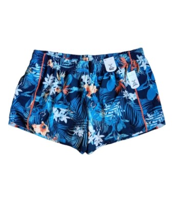 Xersion Brief Lined Shorts Women's Size 3X Floral Blue Orange Mid-Rise-image