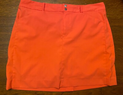 ⭐️EUC⭐️ Ralph Lauren Womens Size 12 Coral Orange Pink Golf Skort Undershorts-image