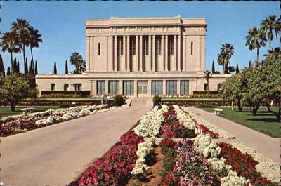 Mesa,AZ East View Of Mormon Temple,525 East Main Maricopa County Arizona Vintage-image