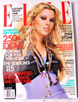 ELLE MAGAZINE December 2005 Joss Stone Gwen Stefani Holiday Gift Guide Ads-image