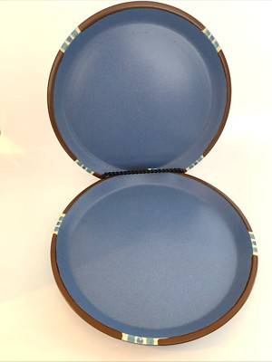 Two Dansk Dinner Plates Mesa Sky Blue 10 3/8