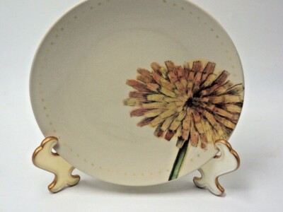 Creative Co op Salad Plate Autumn Flower Dessert Appetizer Cottage Farmhouse 8in-image