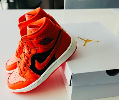 Nike Air Jordan 1 Mid SE Rush Orange Crimson Bliss DM3381-600 Women's 6.5 (NEW)-image