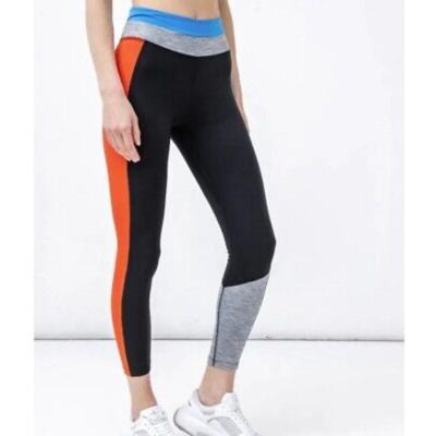 NIKE Gray, Blue, & Orange Colorblock Leggings, Mid Rise, Size Extra Small, NWT!!-image