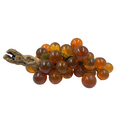 Mid Century Modern Amber lucite grape cluster-image